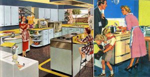 “The way of life”, 1950. Familia “tipo” y vivienda estándar. Modelos de la era del fordismo. Fuente: blogosferia