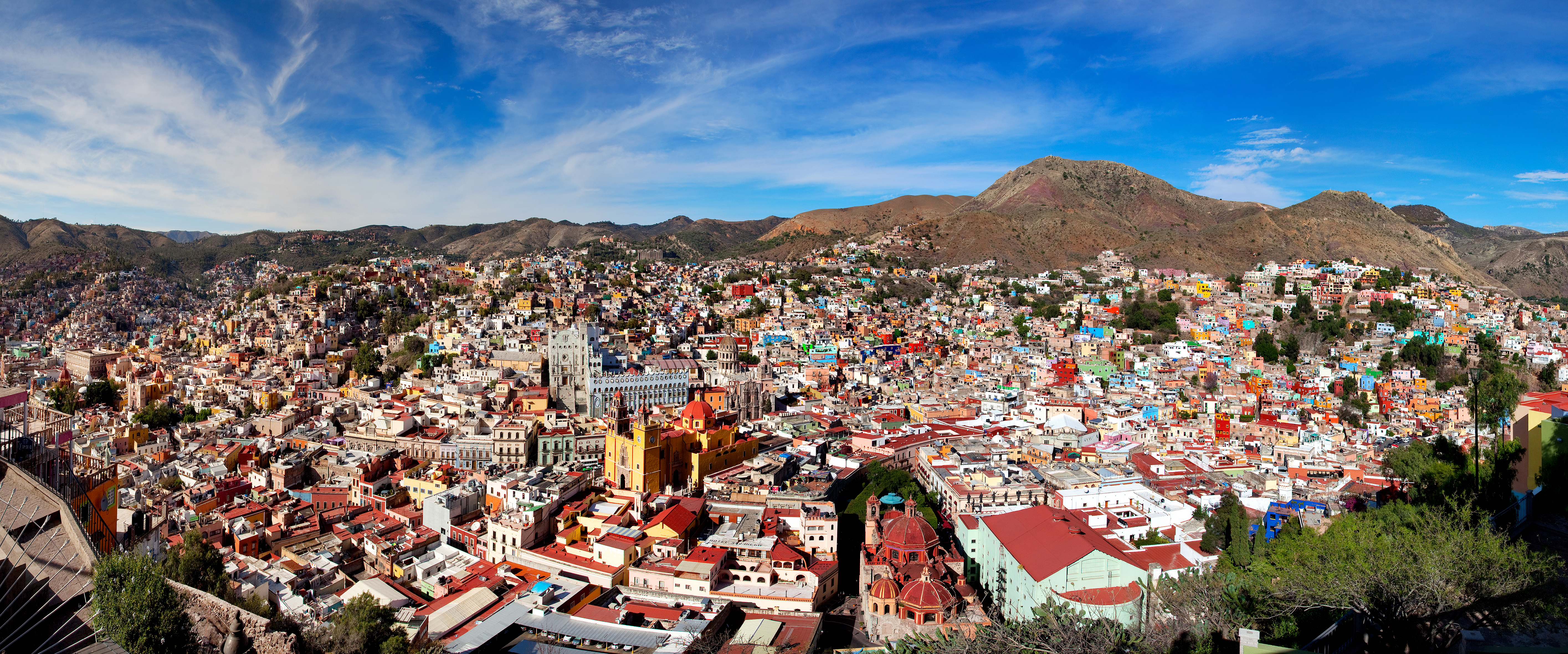 Vista panorámica de la ciudad de Guanajuato desde el mirador del Pípila. Guanajuato jugó un papel de gran importancia en la Guerra de Independencia de México.
