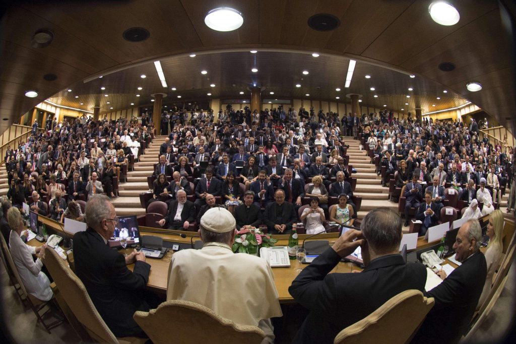 Reunión del Papa Francisco en 2015 con setenta alcaldes del mundo en El Vaticano.