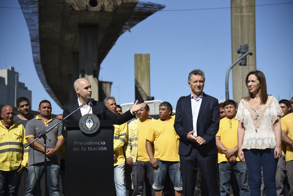 El alcalde de Buenos Aires, Horacio Rodríguez Larreta, junto al presidente de la Argentina, Mauricio Macri.