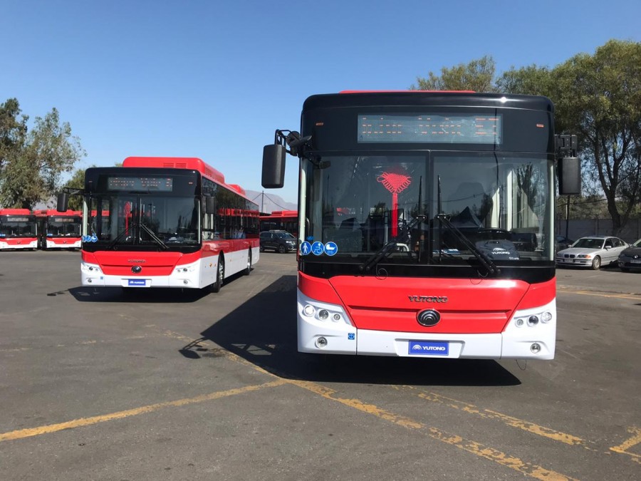 100 nuevos buses llegaron para el transporte público de la RM de Santiago