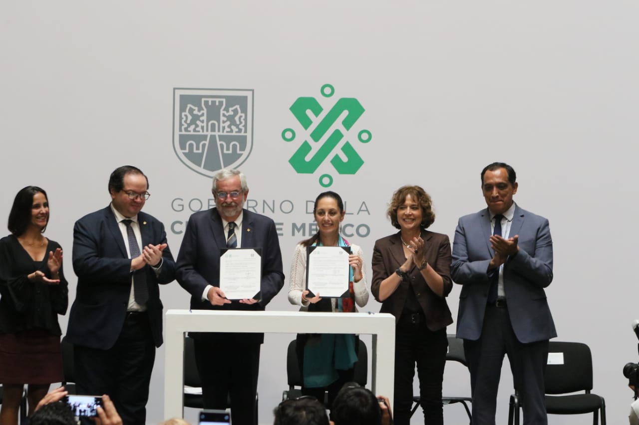 La CDMX y la UNAM firmaron acuerdo de colaboración en varios rubros del desarrollo