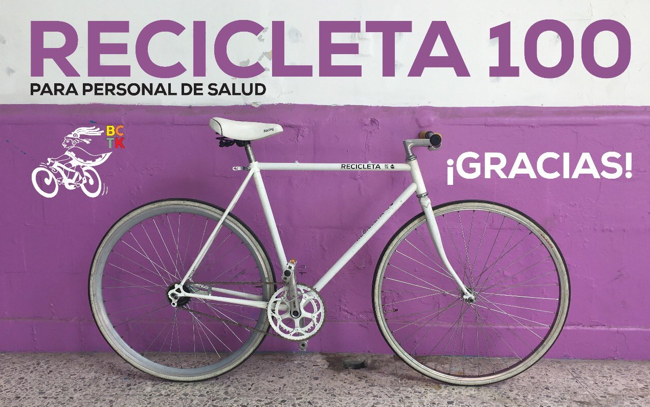 Bicitekas y Alcaldía de la Bici de CDMX entregan la número 100 a personal médico
