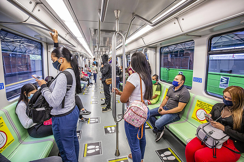 Bajar riesgo de contagio aumentaría ocupación en transporte público masivo en Medellín